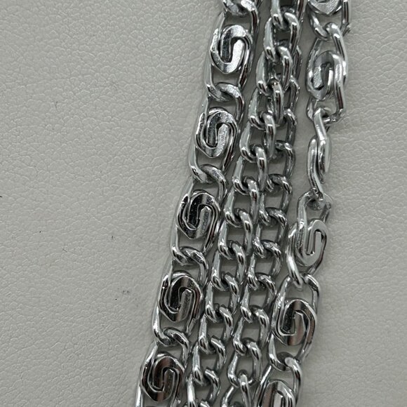 Vintage Sarah Coventry Necklace & Bracelet Silver-Tone 4 Strand lightweight. - Picture 5 of 11